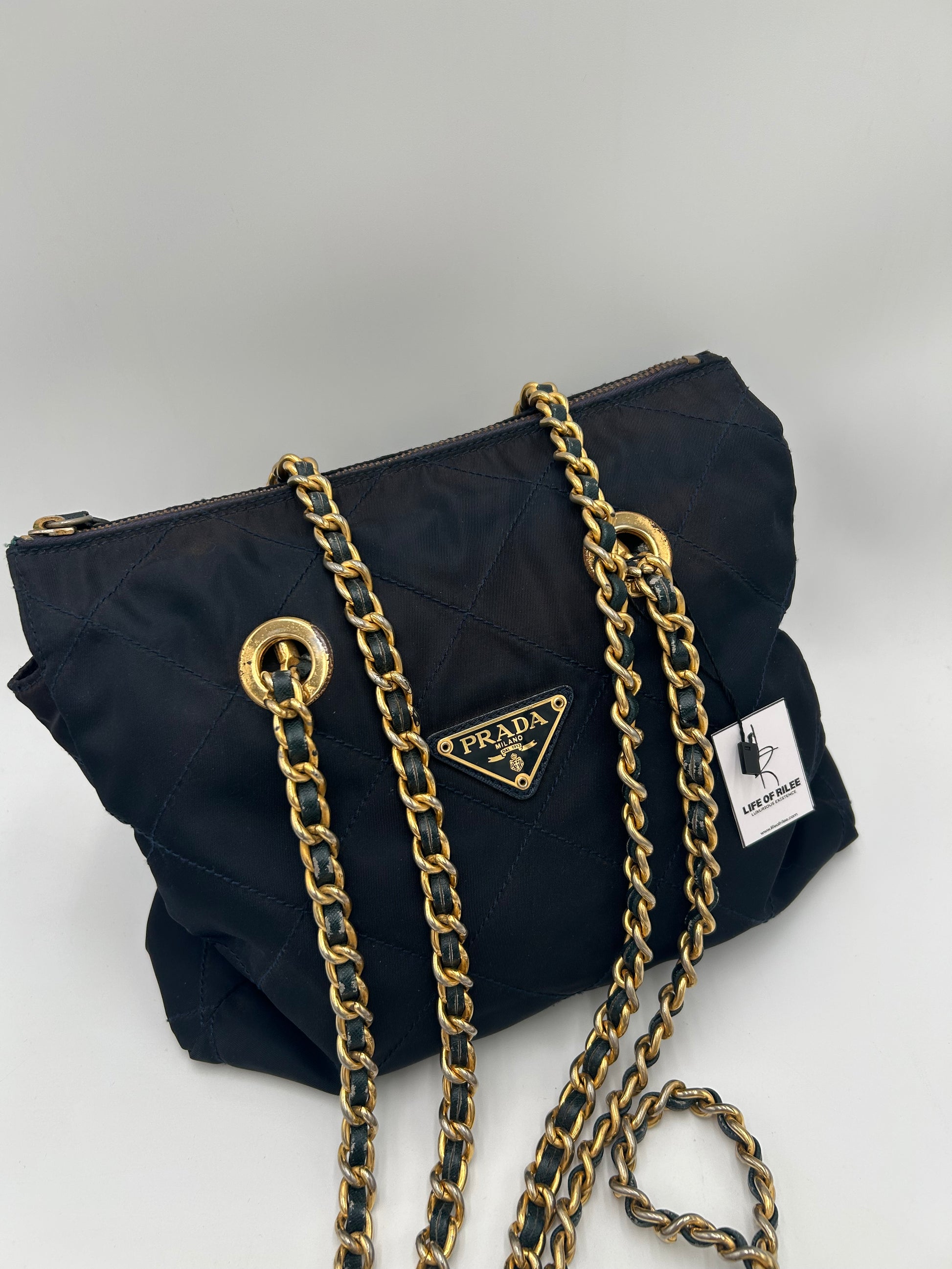 Prada Nylon Chain Tote