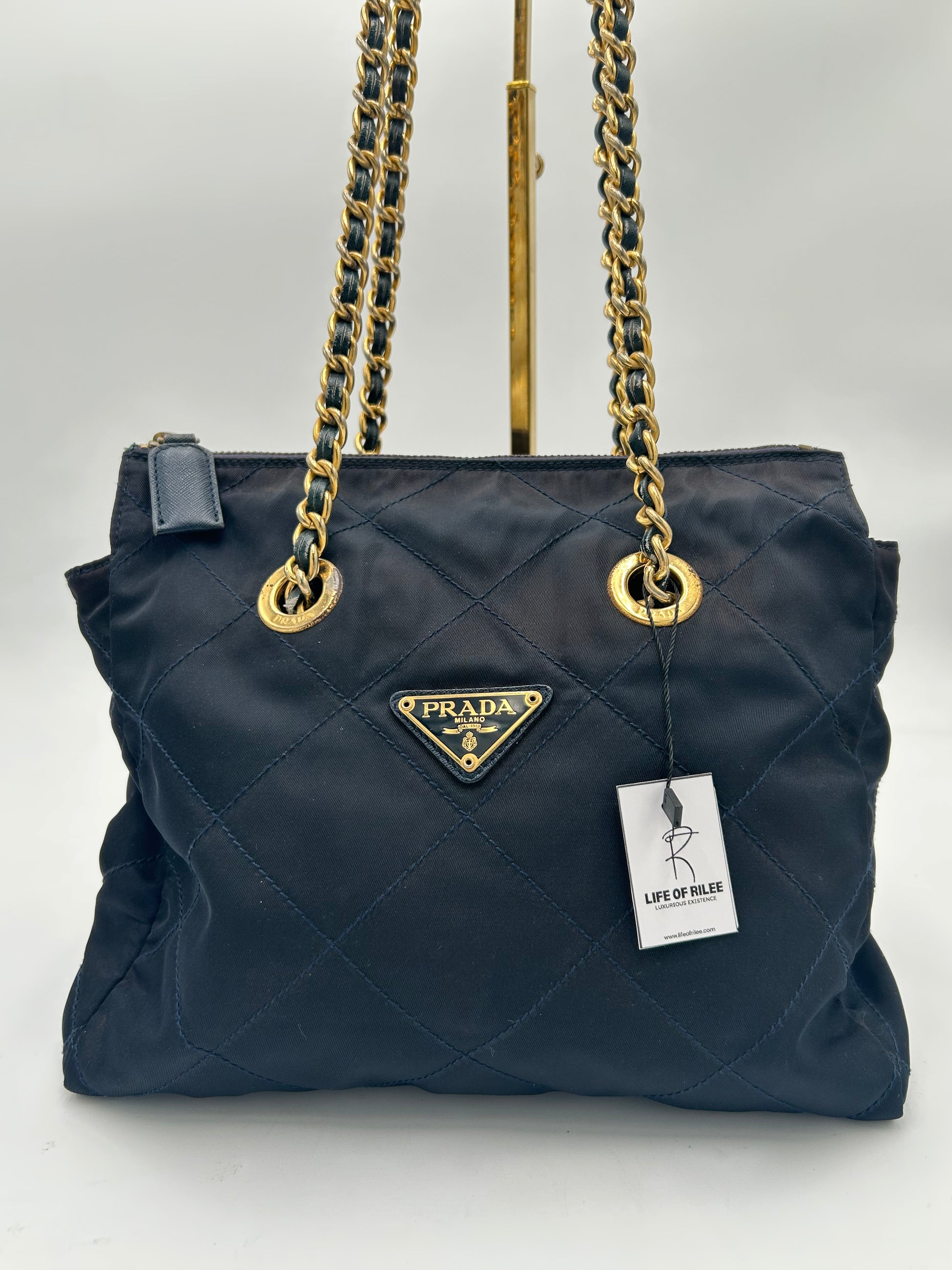 Prada Nylon Chain Tote
