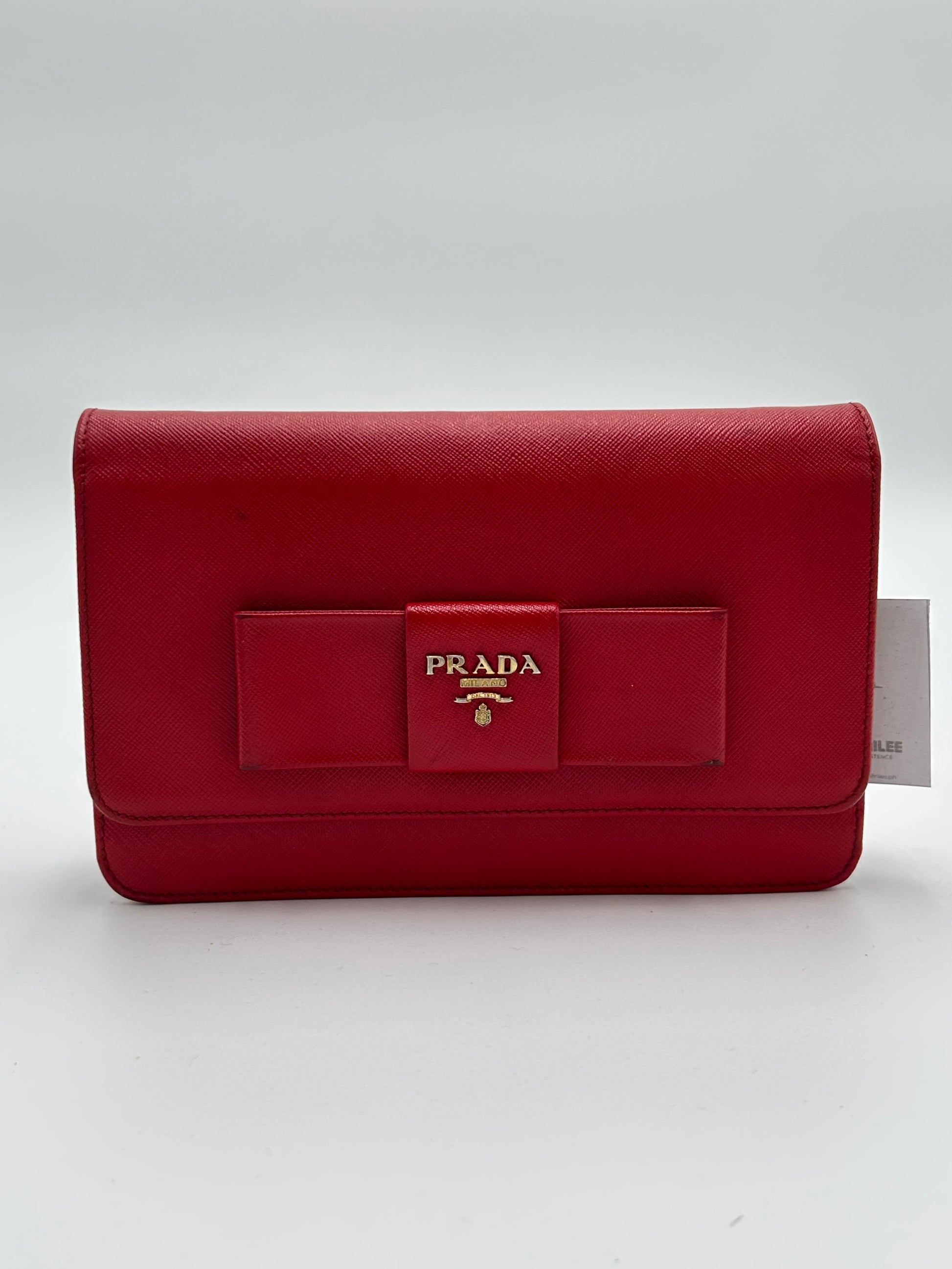 Prada Bow Flap Wallet on Strap