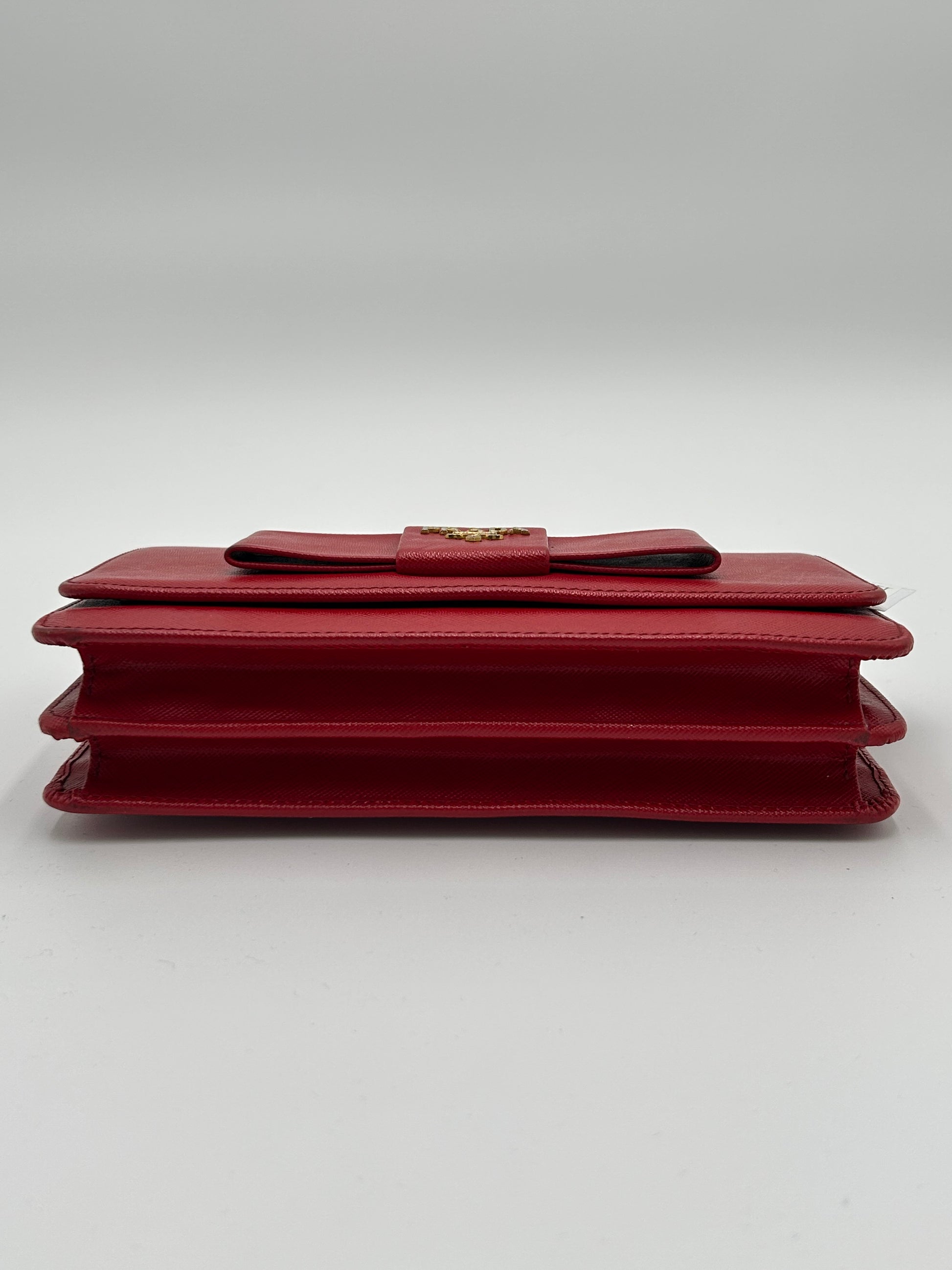 Prada Bow Flap Wallet on Strap