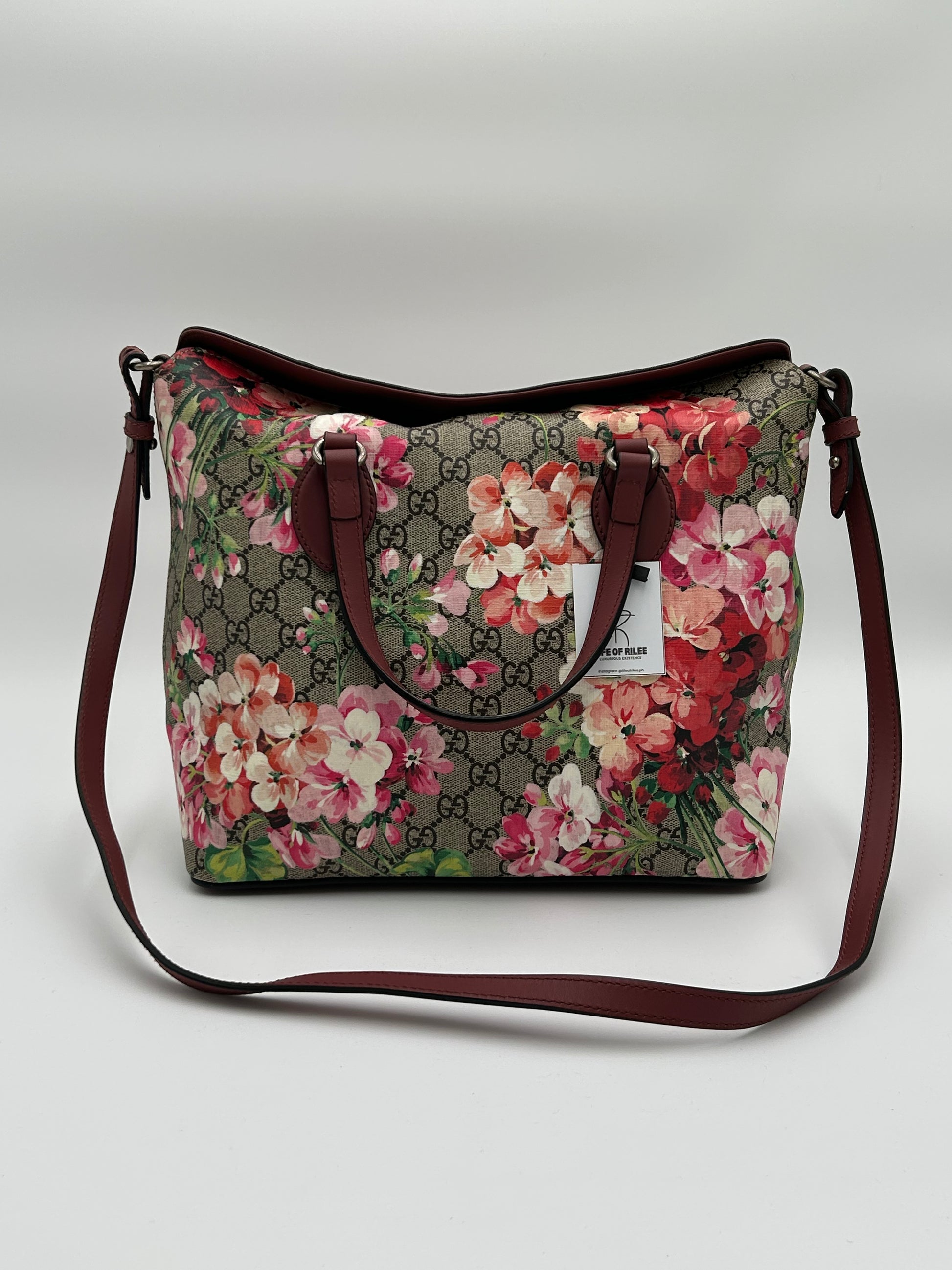 Gucci Blooms Foldover Two Way Tote