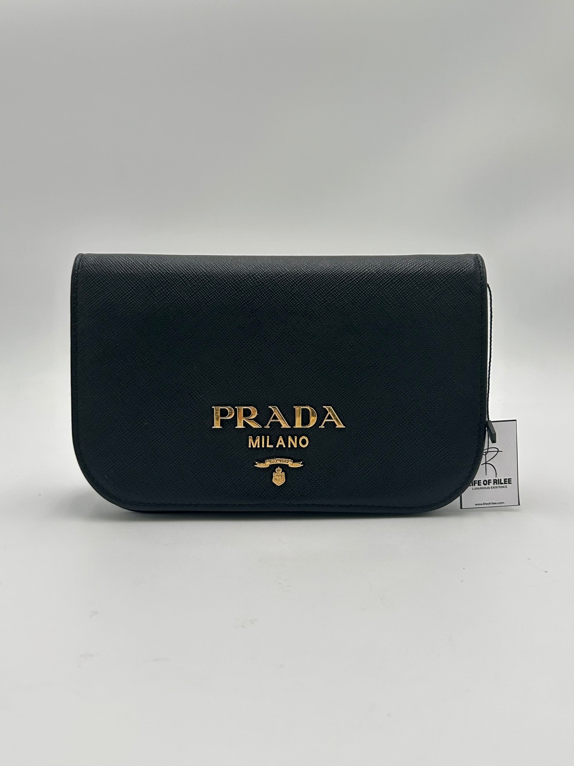 Prada Saffiano Moon Flap