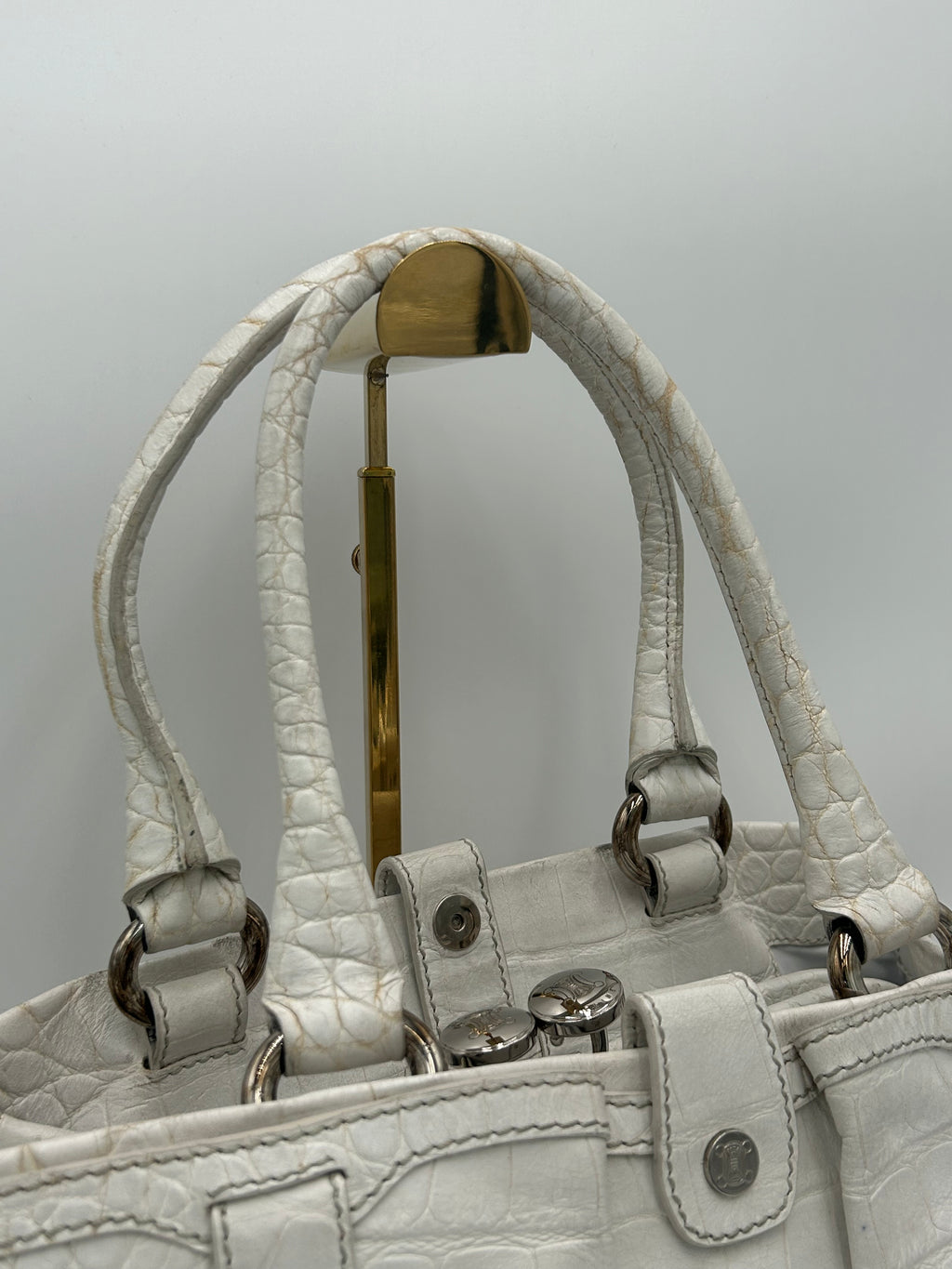 Celine Croc Embossed Tote