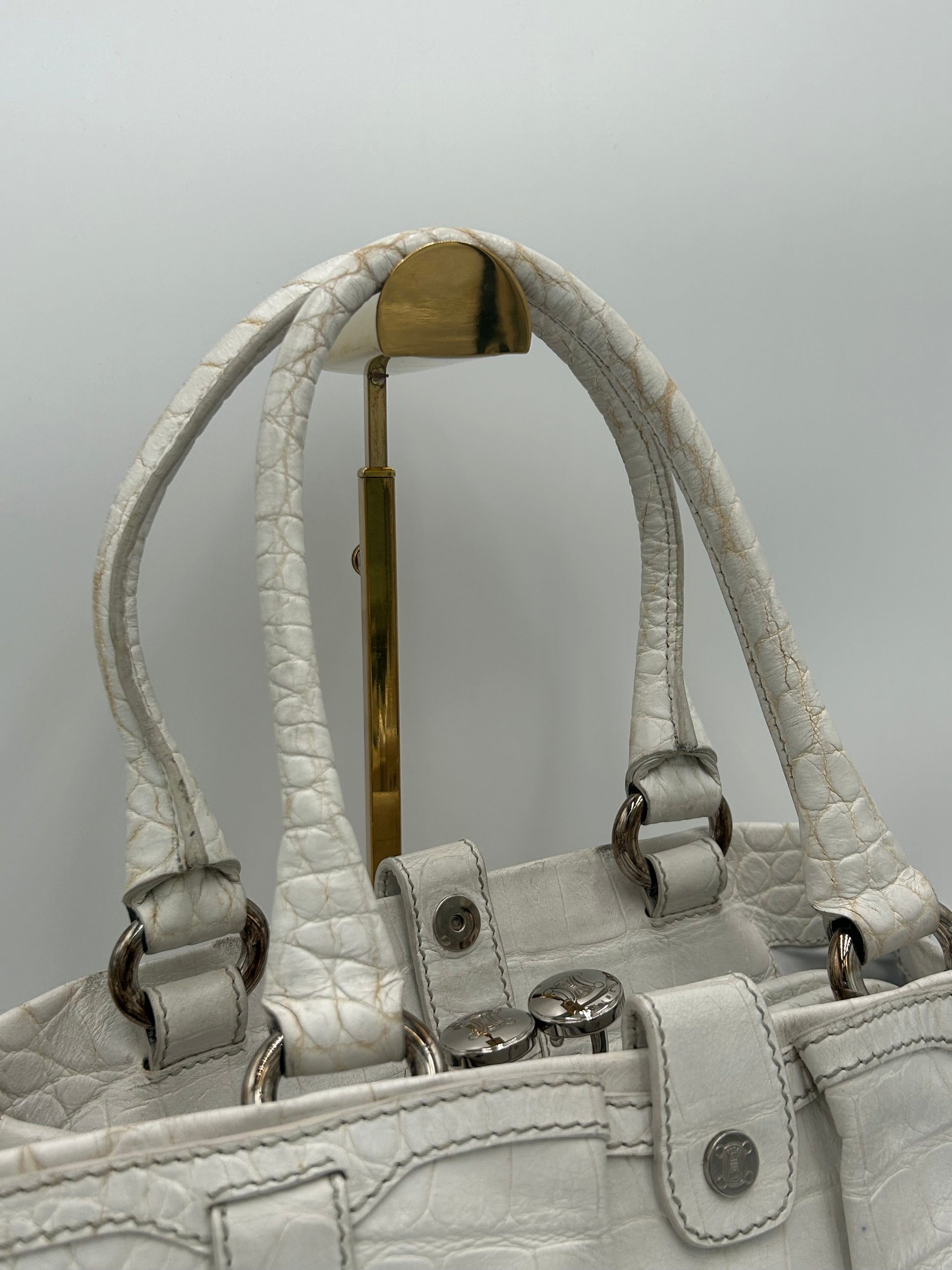 Celine Croc Embossed Tote