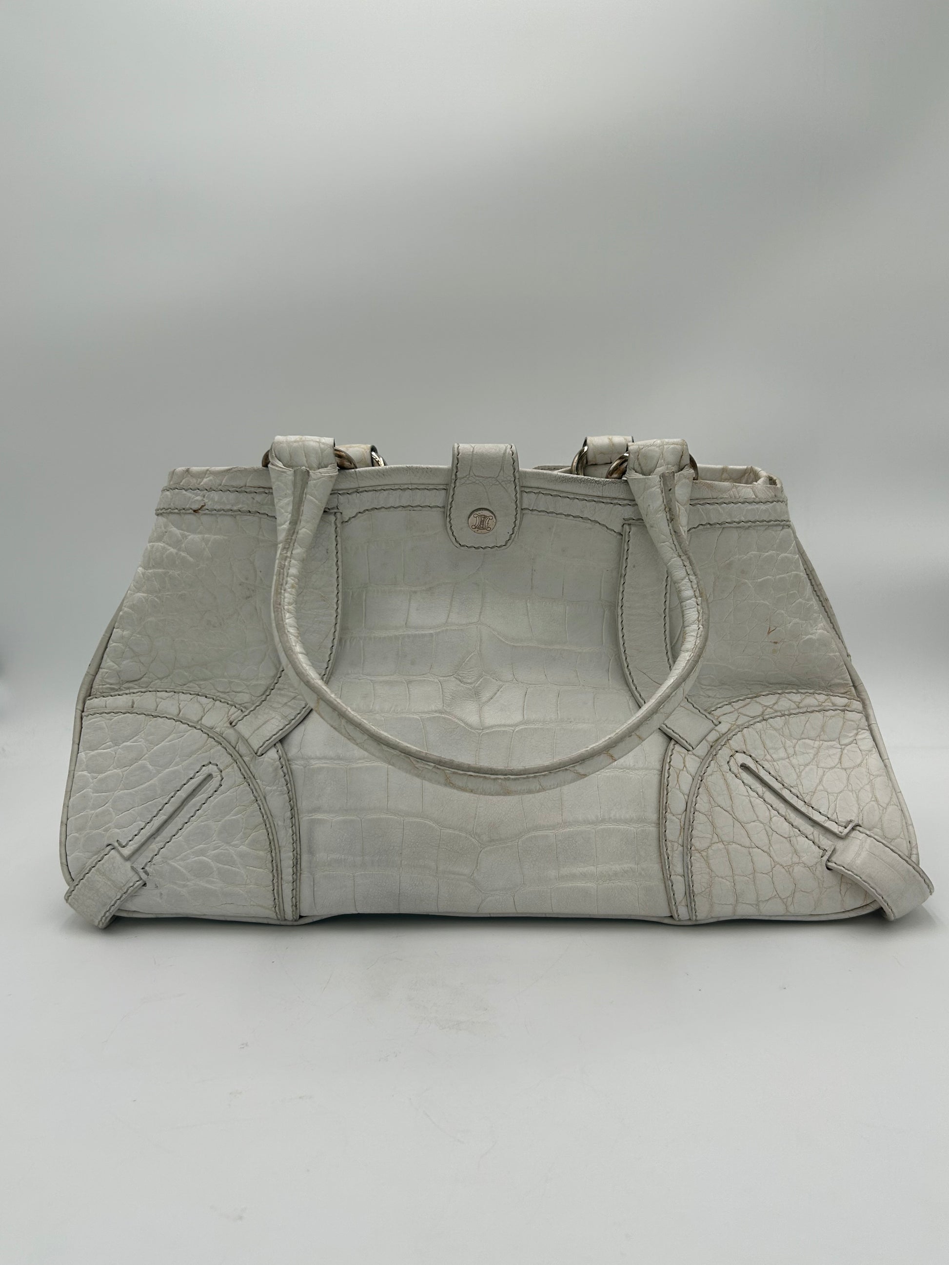 Celine Croc Embossed Tote