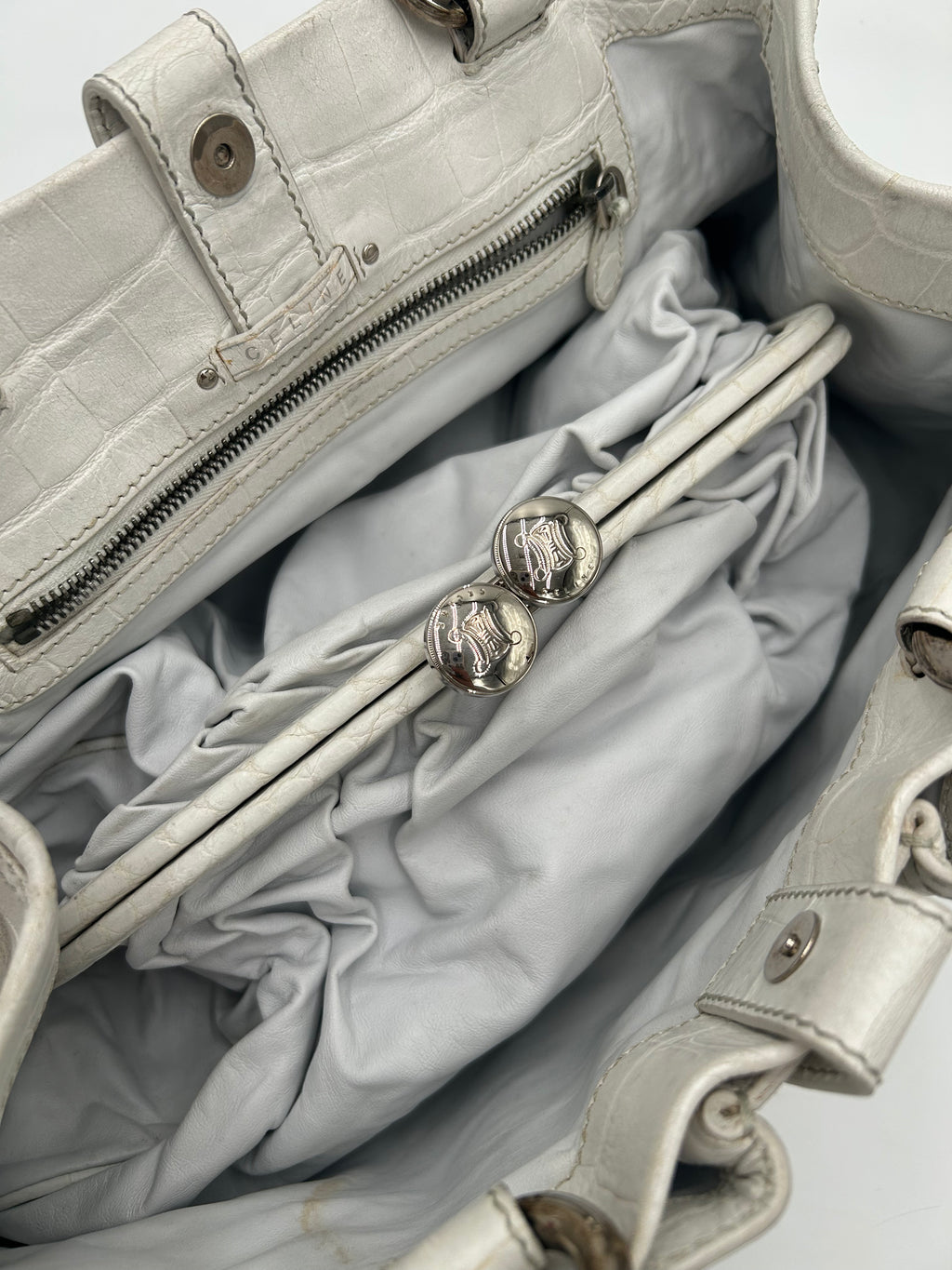 Celine Croc Embossed Tote