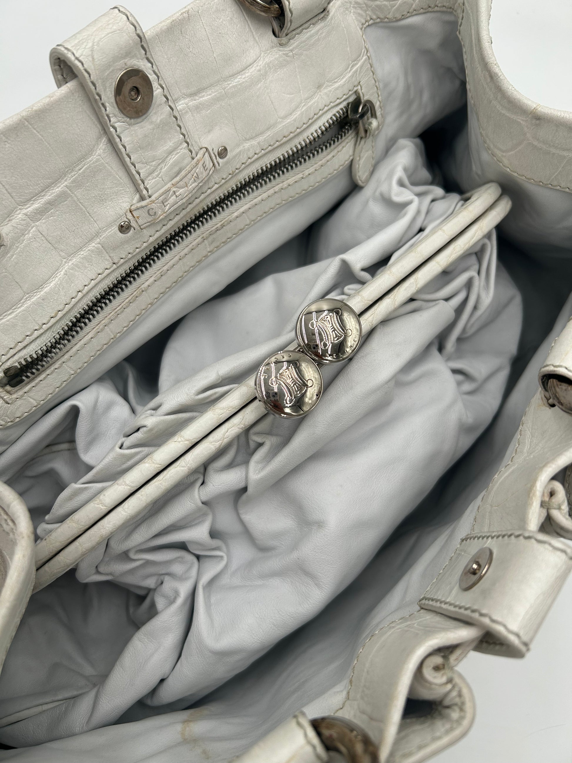 Celine Croc Embossed Tote