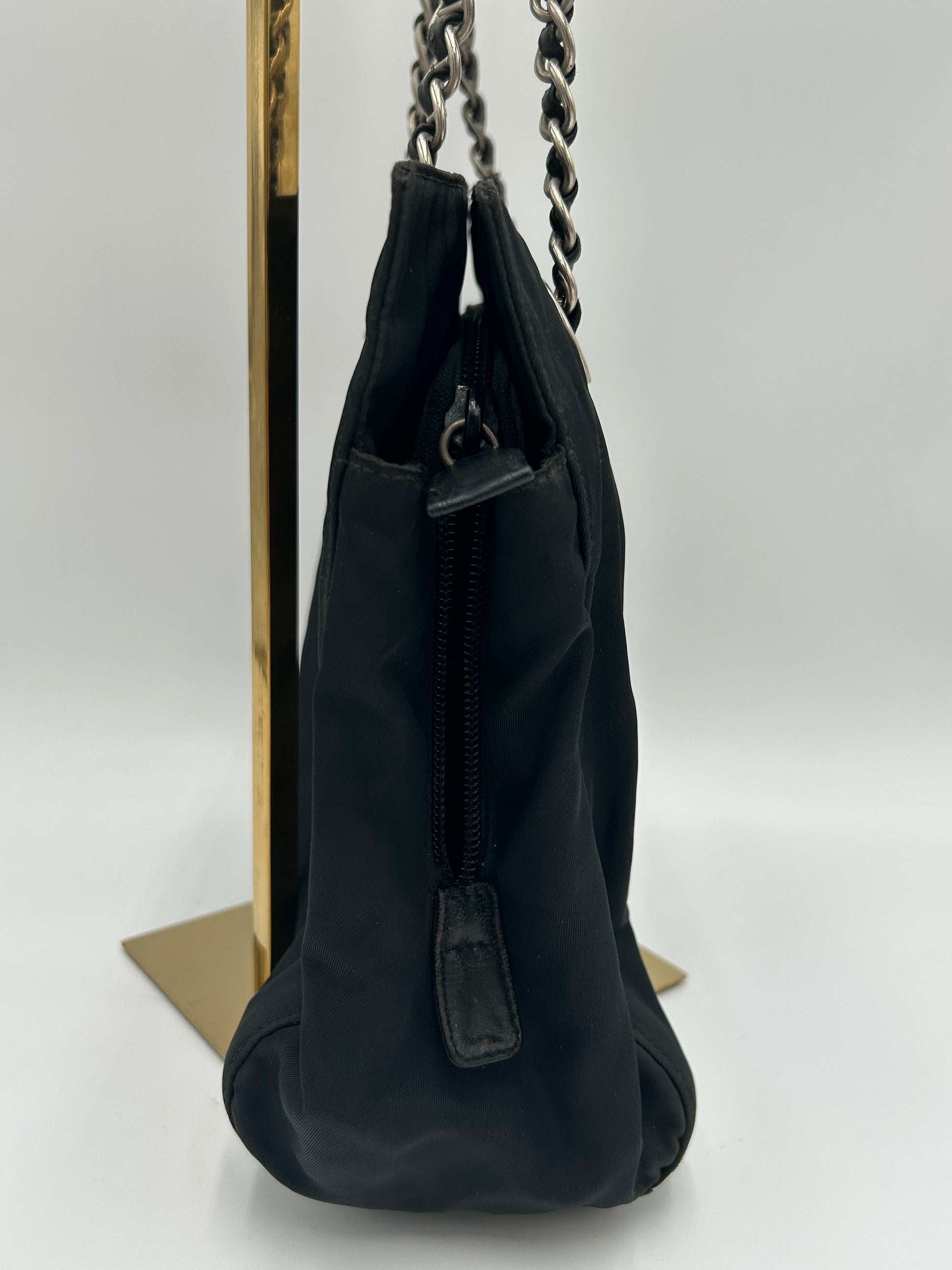 Prada Nylon Chain Tote Small