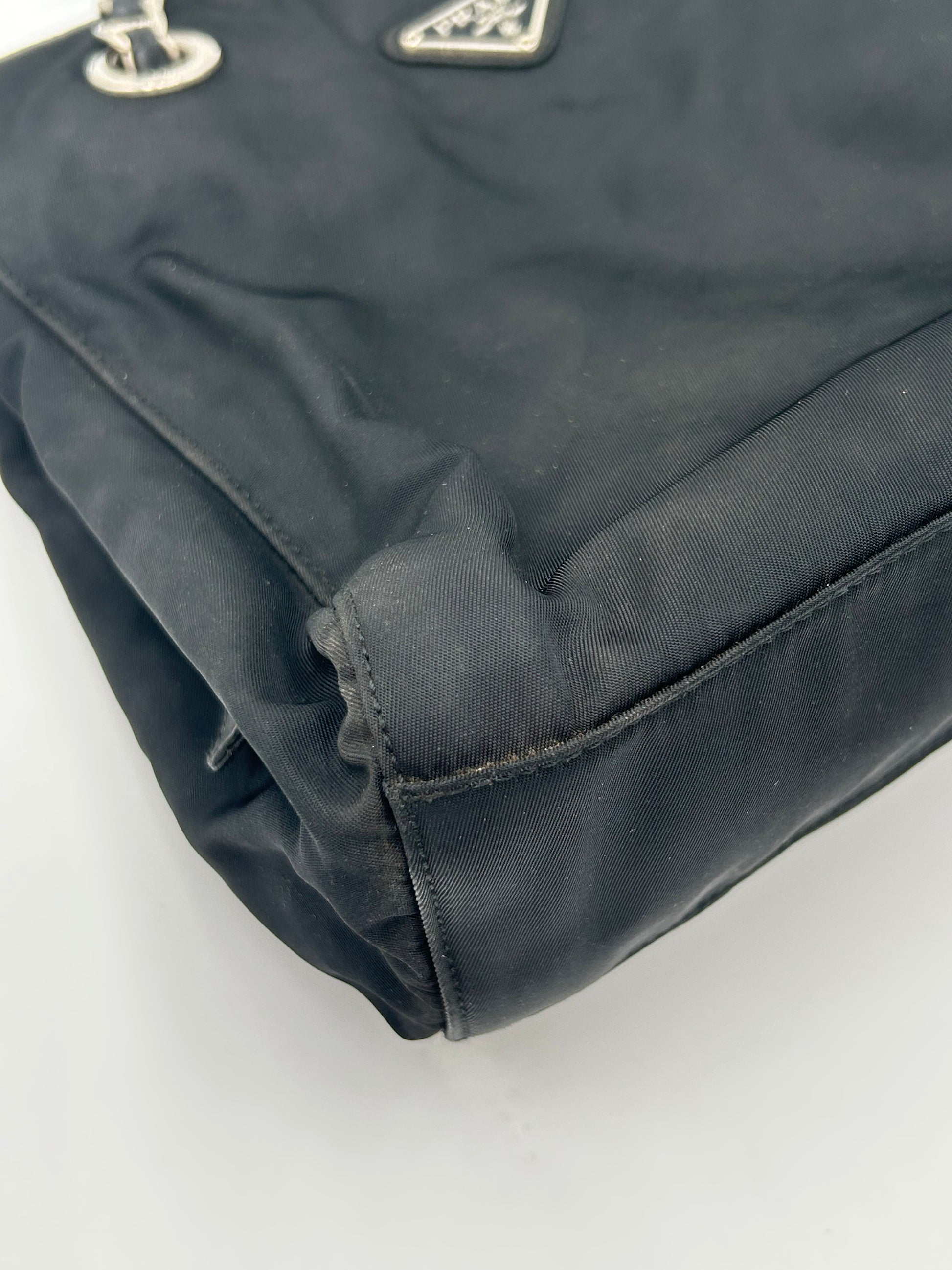 Prada Nylon Chain Tote Small