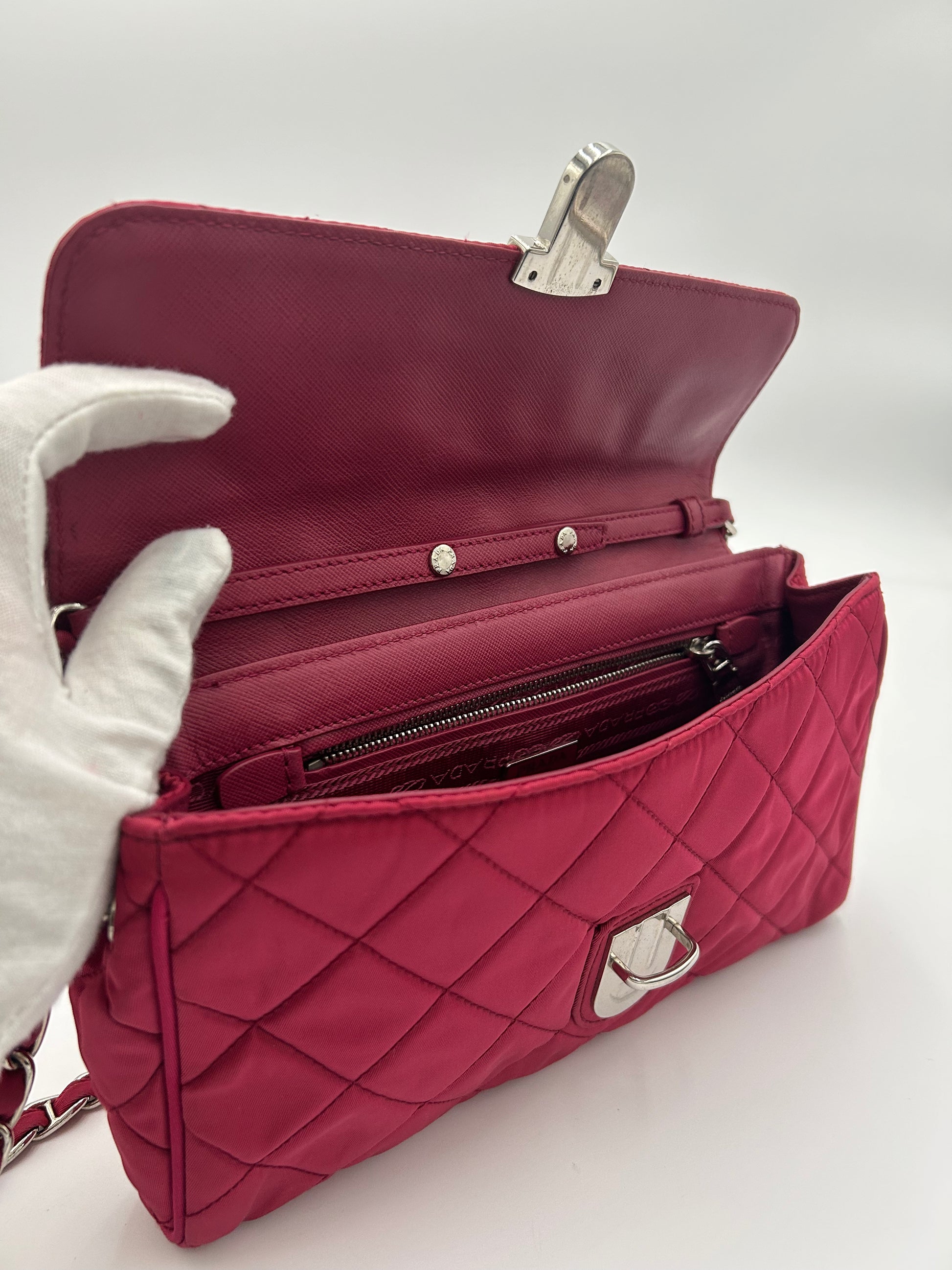 Prada Nylon Chain Flap